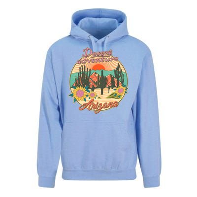 Vintage Retro Travel Arizona Desert Adventure Emblem Unisex Surf Hoodie