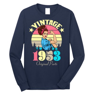 Vintage Rosie The Riveter 1953 Original Parts 70th Birthday Long Sleeve Shirt