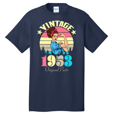 Vintage Rosie The Riveter 1953 Original Parts 70th Birthday Tall T-Shirt