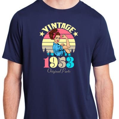 Vintage Rosie The Riveter 1953 Original Parts 70th Birthday Adult ChromaSoft Performance T-Shirt