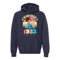 Vintage Rosie The Riveter 1953 Original Parts 70th Birthday Premium Hoodie