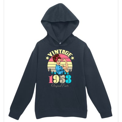 Vintage Rosie The Riveter 1953 Original Parts 70th Birthday Urban Pullover Hoodie