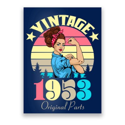 Vintage Rosie The Riveter 1953 Original Parts 70th Birthday Poster