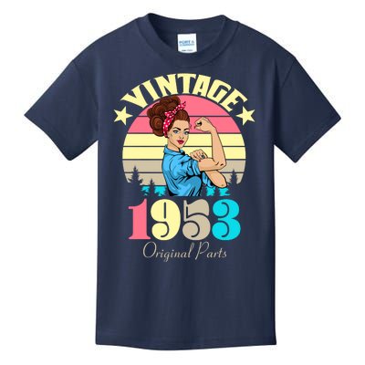 Vintage Rosie The Riveter 1953 Original Parts 70th Birthday Kids T-Shirt