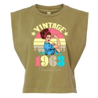 Vintage Rosie The Riveter 1963 Original Parts 60th Birthday Garment-Dyed Women's Muscle Tee