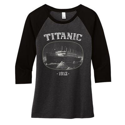 Vintage RMS Titanic | Cruise Ship Women's Tri-Blend 3/4-Sleeve Raglan Shirt