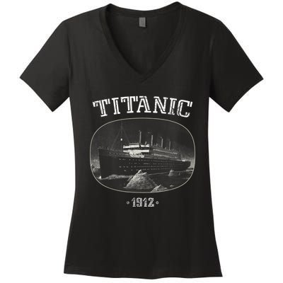 Vintage RMS Titanic | Cruise Ship Women's V-Neck T-Shirt