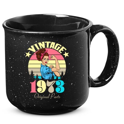 Vintage Rosie The Riveter 1973 Original Parts 50th Birthday 15oz Campfire Ceramic Mug