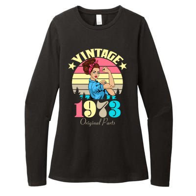 Vintage Rosie The Riveter 1973 Original Parts 50th Birthday Womens CVC Long Sleeve Shirt