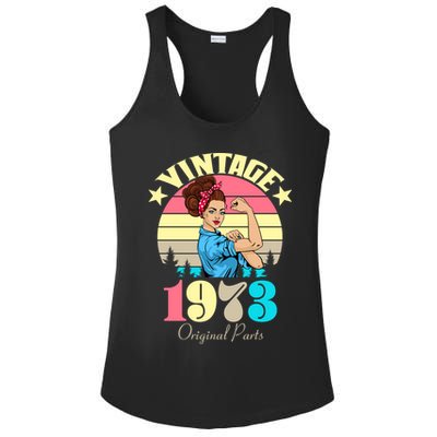 Vintage Rosie The Riveter 1973 Original Parts 50th Birthday Ladies PosiCharge Competitor Racerback Tank