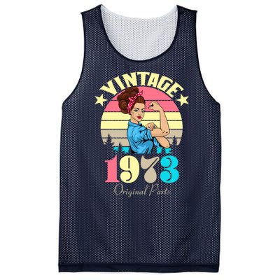 Vintage Rosie The Riveter 1973 Original Parts 50th Birthday Mesh Reversible Basketball Jersey Tank