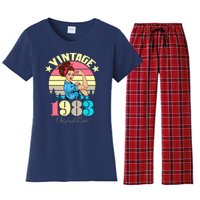 Vintage Rosie The Riveter 1983 Original Parts 40th Birthday Women's Flannel Pajama Set