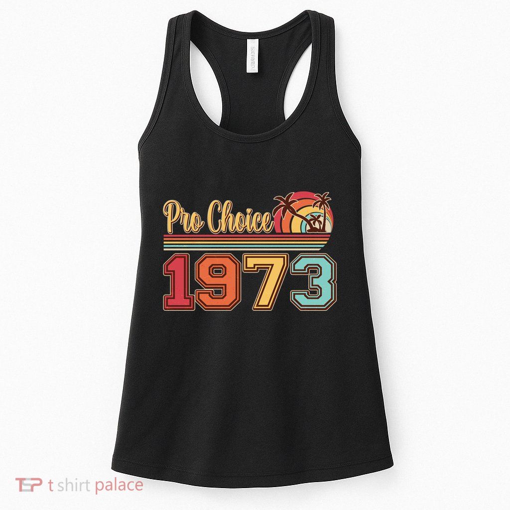Vintage Retro Tropical Pro Choice 1973 Womens Tank Top