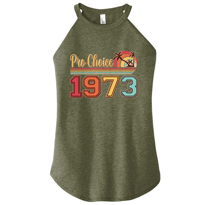 Vintage Retro Tropical Pro Choice 1973 Women's Perfect Tri Rocker Tank
