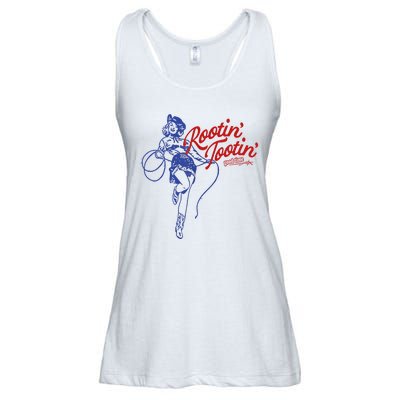 Vintage Rootin Tootin Good Time Western Cowgirl Girl Women Ladies Essential Flowy Tank