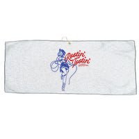 Vintage Rootin Tootin Good Time Western Cowgirl Girl Women Large Microfiber Waffle Golf Towel