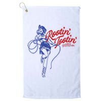 Vintage Rootin Tootin Good Time Western Cowgirl Girl Women Platinum Collection Golf Towel