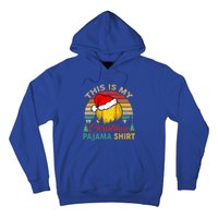 Vintage Retro This Is My Christmas Pajama Meaningful Gift Softball Meaningful Gi Hoodie