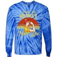 Vintage Rockin' The Hockey Mom Life Happy Mother's Day Meaningful Gift Tie-Dye Long Sleeve Shirt