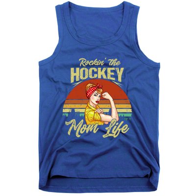 Vintage Rockin' The Hockey Mom Life Happy Mother's Day Meaningful Gift Tank Top