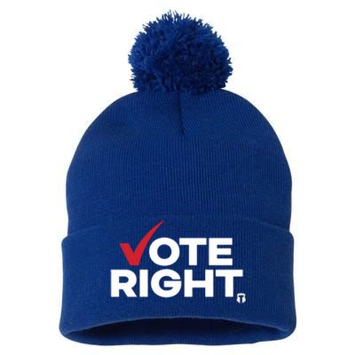 Vote Right The Officer Tatum Pom Pom 12in Knit Beanie