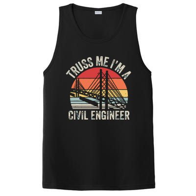 Vintage Retro Truss Me Im A Civil Engineer Engineering PosiCharge Competitor Tank