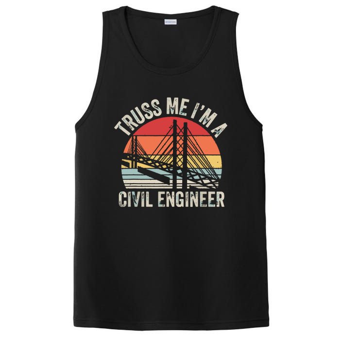 Vintage Retro Truss Me Im A Civil Engineer Engineering PosiCharge Competitor Tank