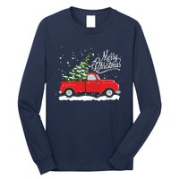 Vintage Red Truck Christmas Tree Long Sleeve Long Sleeve Shirt