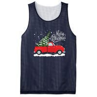 Vintage Red Truck Christmas Tree Long Sleeve Mesh Reversible Basketball Jersey Tank