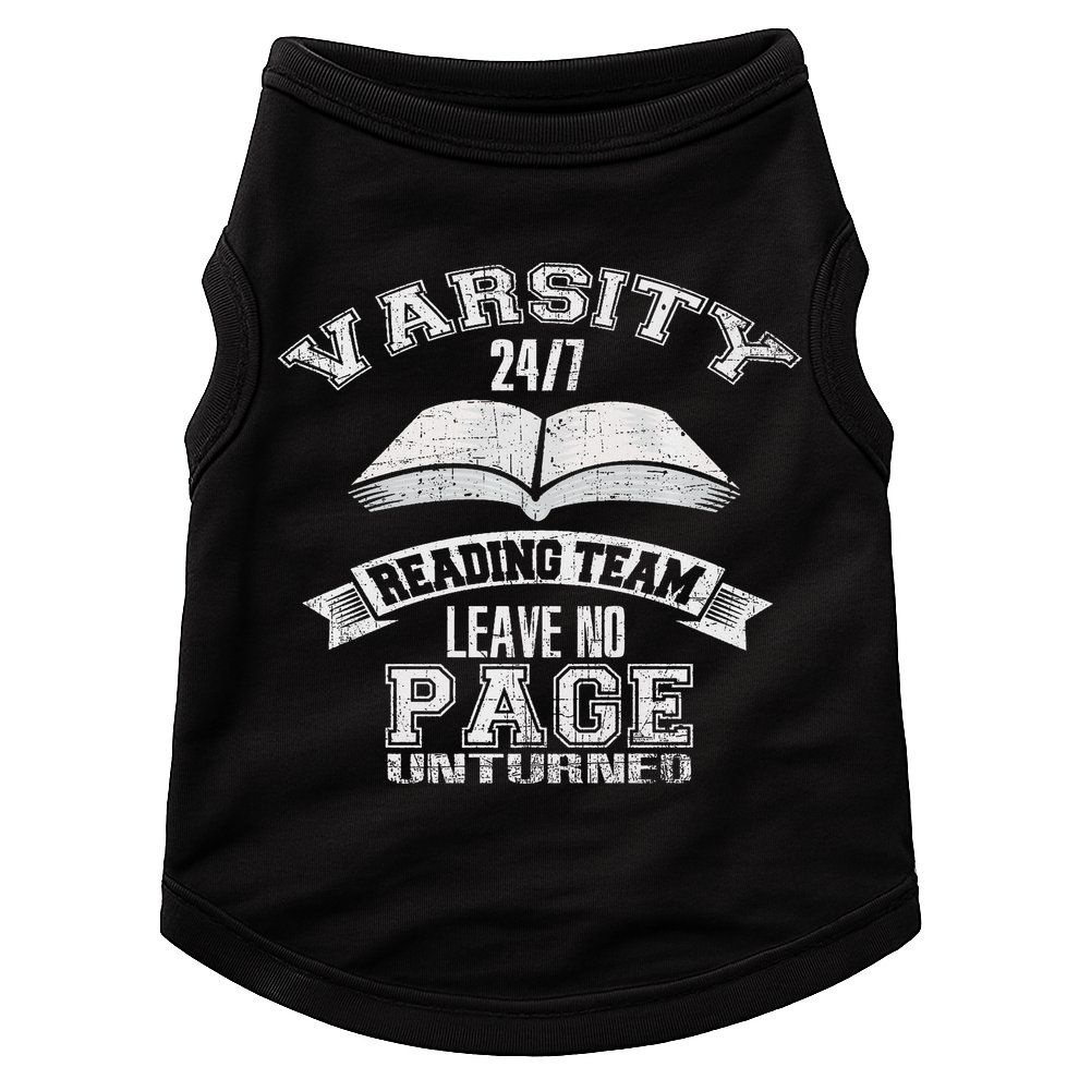 Varsity Reading Team 24 7 Funny Book Lovers Doggie Tank