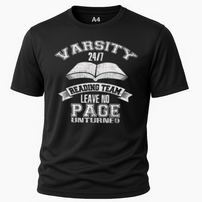 Varsity Reading Team 24 7 Funny Book Lovers Cooling Performance Crew T-Shirt