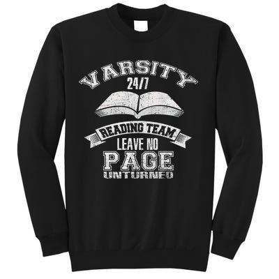 Varsity Reading Team 24 7 Funny Book Lovers Sweatshirt