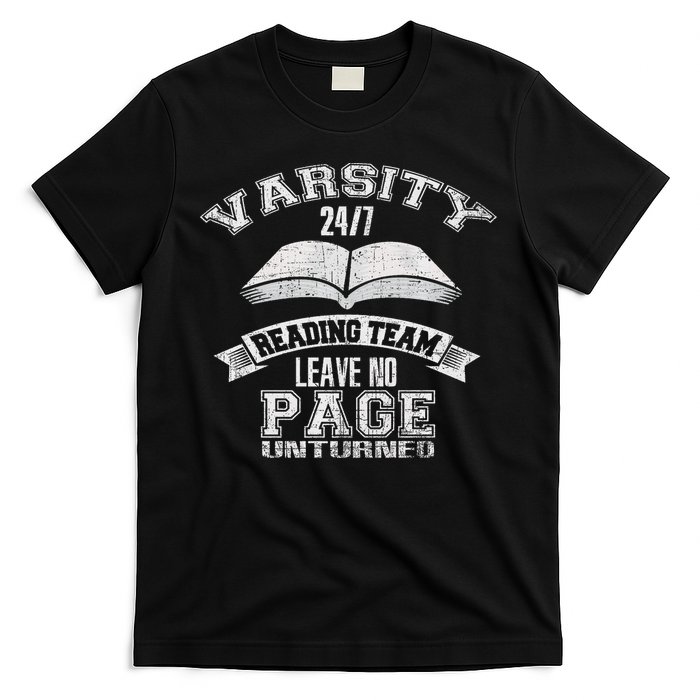 Varsity Reading Team 24 7 Funny Book Lovers T-Shirt