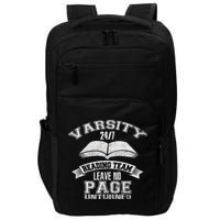 Varsity Reading Team 24 7 Funny Book Lovers Impact Tech Backpack