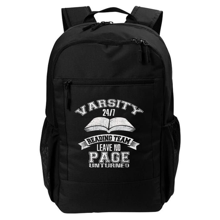 Varsity Reading Team 24 7 Funny Book Lovers Backpack