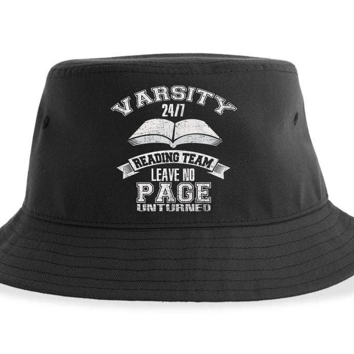 Varsity Reading Team 24 7 Funny Book Lovers Sustainable Bucket Hat