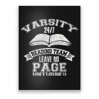 Varsity Reading Team 24 7 Funny Book Lovers Poster