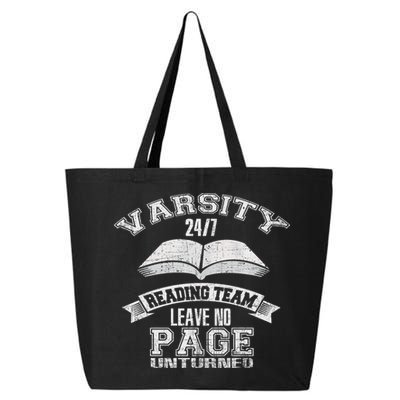 Varsity Reading Team 24 7 Funny Book Lovers 25L Jumbo Tote