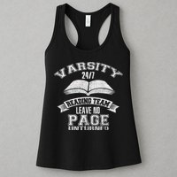Varsity Reading Team 24 7 Funny Book Lovers Womens Tank Top