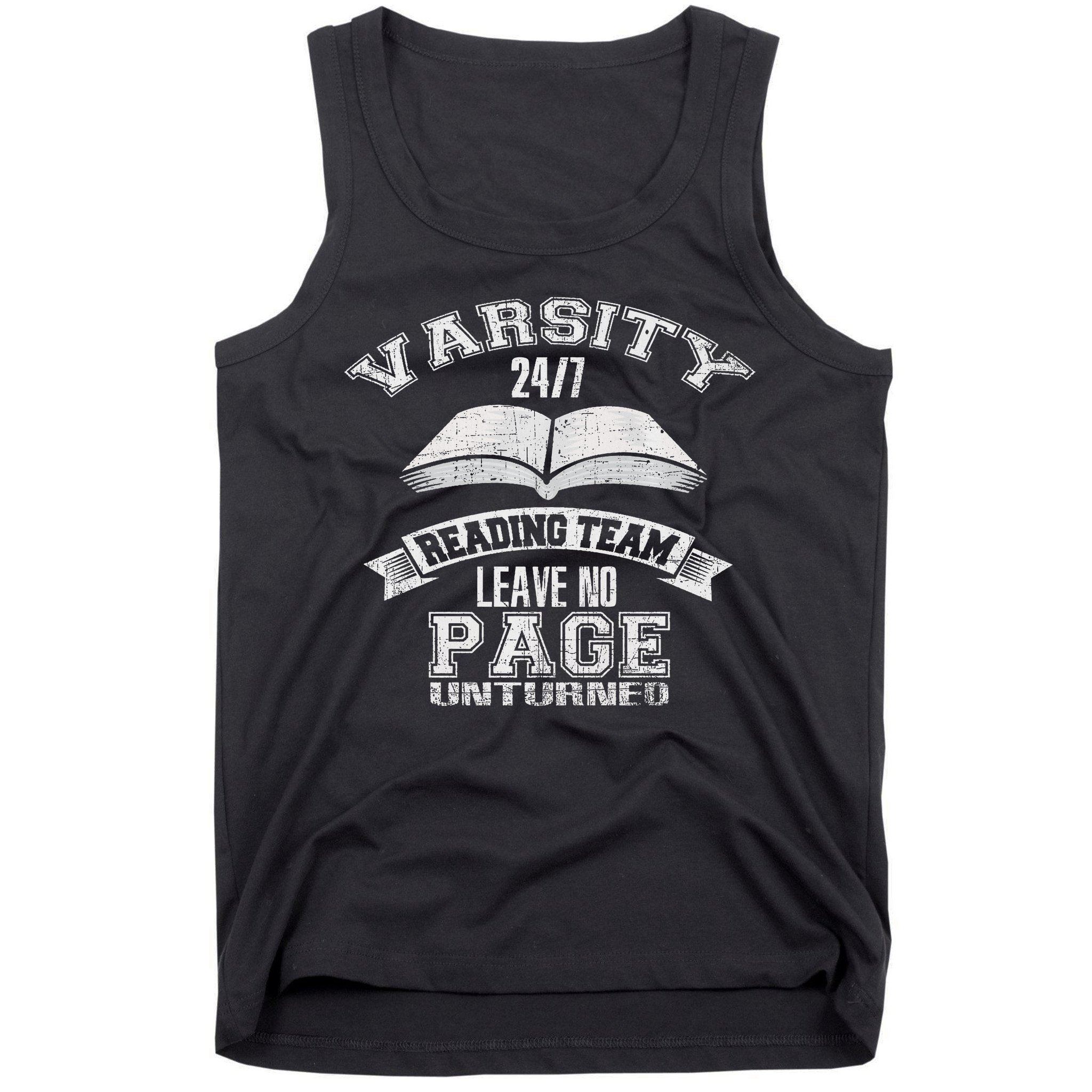 Varsity Reading Team 24 7 Funny Book Lovers Tank Top