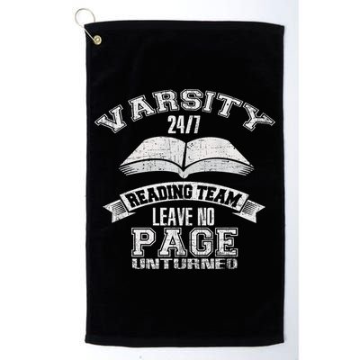 Varsity Reading Team 24 7 Funny Book Lovers Golf Towel