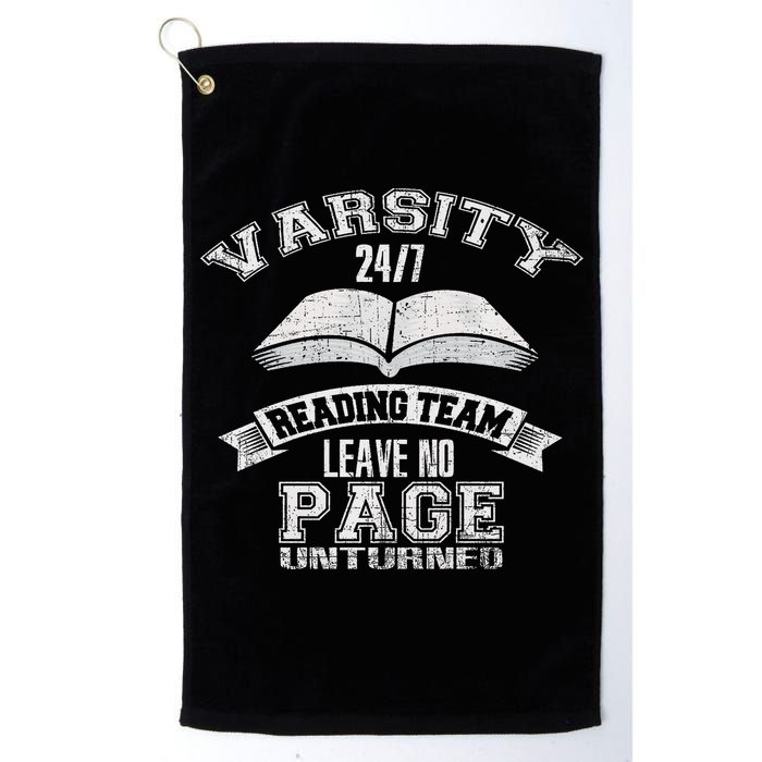Varsity Reading Team 24 7 Funny Book Lovers Golf Towel