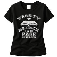 Varsity Reading Team 24 7 Funny Book Lovers Womens T-Shirt