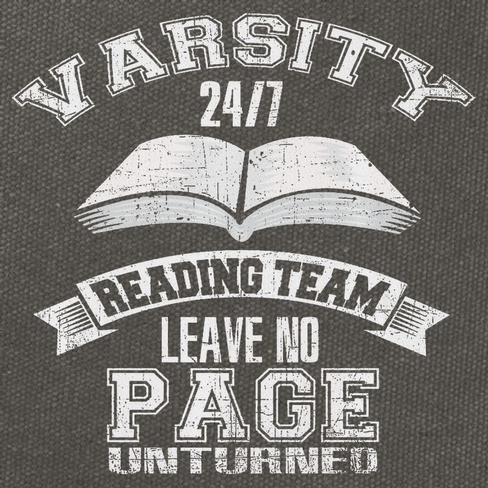 Varsity Reading Team 24 7 Funny Book Lovers Cotton Canvas Backpack