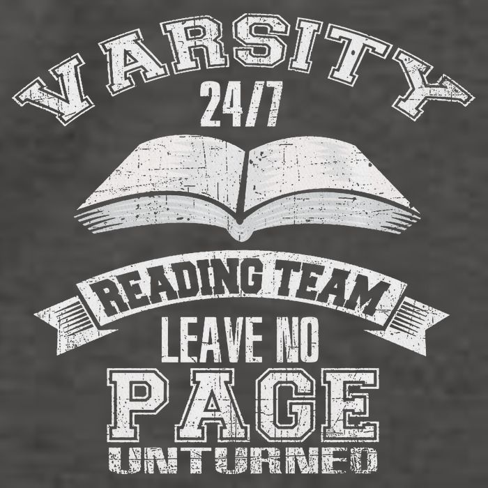 Varsity Reading Team 24 7 Funny Book Lovers Vector Backpack