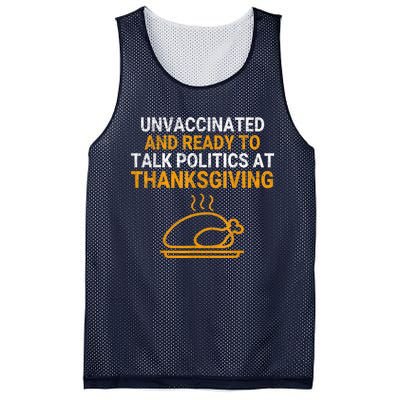 Vintage Ready To Talk Politics At Thanksgiving Funny Mesh Reversible Basketball Jersey Tank