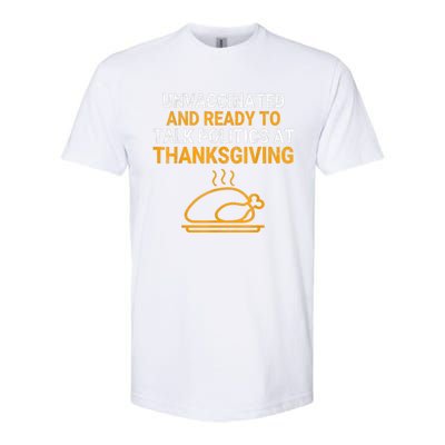 Vintage Ready To Talk Politics At Thanksgiving Funny Softstyle CVC T-Shirt