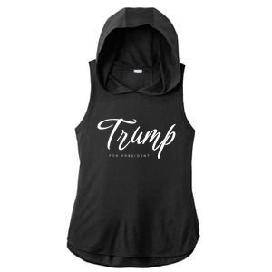 Vote Red Trump For President 2024 Election Funny Gift Ladies PosiCharge Tri-Blend Wicking Draft Hoodie Tank