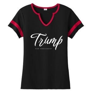 Vote Red Trump For President 2024 Election Funny Gift Ladies Halftime Notch Neck Tee