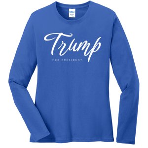 Vote Red Trump For President 2024 Election Funny Gift Ladies Long Sleeve Shirt